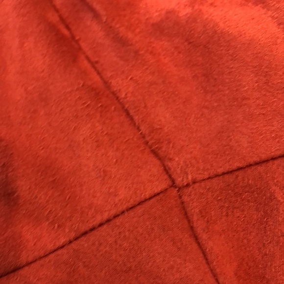 Western Faux Suede Fringed  Shacket Jacket Rust Lg - Picture 8 of 12